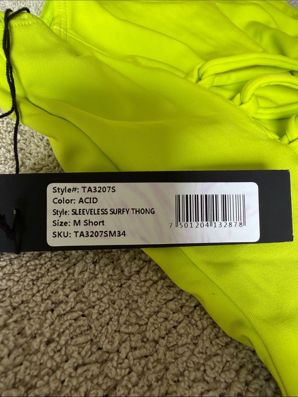 Eli Neon Yellow High-Neck Zip One-Piece Swimsuit - Picture 4 of 9